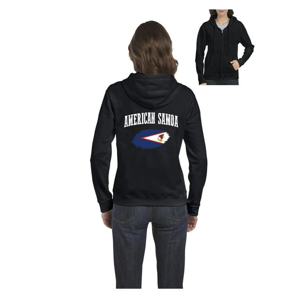 American Samoa State Flag Women Full-Zip Hooded Sweatshirt