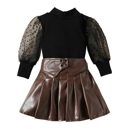 Toddler Kids Baby Girls Long Tulle Sleeve Puff Sleeve T Shirt Tops Button PU Leather Skirts 2PCS Princess Outfits Clothes Set Girl Baby Clothes Baby Girl Outfits Birthday Dress Toddler
Toddler Kids Baby Girls Long Tulle Sleeve Puff Sleeve T Shirt Tops Button PU Leather Skirts 2PCS Princess Outfits Clothes Set Girl Baby Clothes Baby Girl Outfits Birthday Dress Toddler