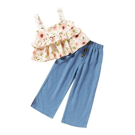 Farrubbyine8 Toddler Baby Girl Summer Flower Off Shoulder Tops Jeans Outfit Set
Farrubbyine8 Toddler Baby Girl Summer Flower Off Shoulder Tops Jeans Outfit Set