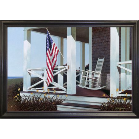 Spring Flowers-ZHELU37435 Framed Print 29.5"x43.5" by Zhen-Huan Lu in a Black Grande