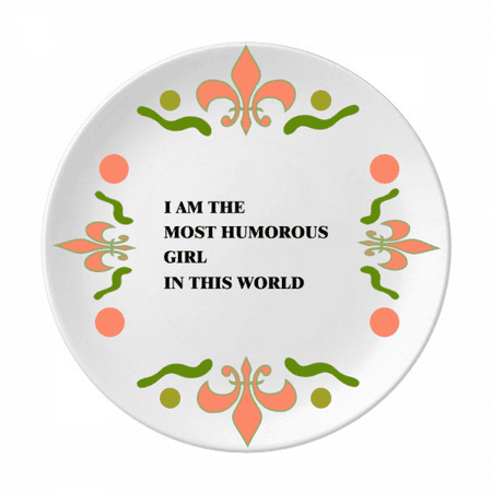 

I Am The Humorous Girl Art Deco Fashion Flower Ceramics Plate Tableware Dinner Dish