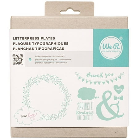 We R Memory Keepers - Dear Lizzy Collection - Letterpress - Printing Plate Set - Documentary