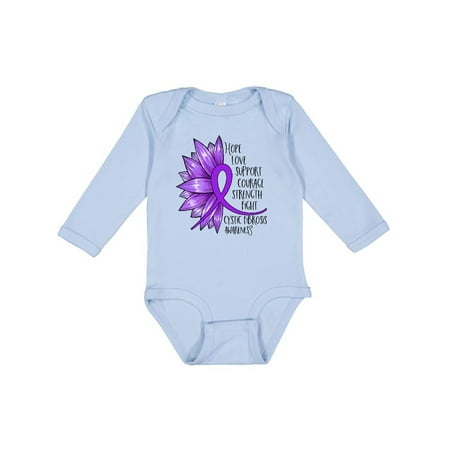 Inktastic Cystic Fibrosis Awareness Purple Sunflower Ribbon Gift Baby Boy or Baby Girl Long Sleeve Bodysuit
Inktastic Cystic Fibrosis Awareness Purple Sunflower Ribbon Gift Baby Boy or Baby Girl Long Sleeve Bodysuit