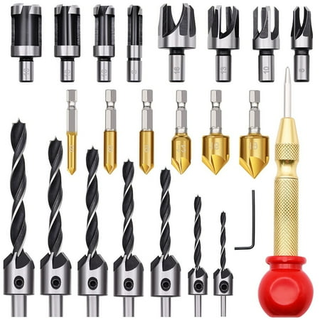 23Pcs Woodworking Chamfer Drilling Tool Set They Can Be Used to Drill Holes in Wood Particle Board Fiberboard Logs
23Pcs Woodworking Chamfer Drilling Tool Set They Can Be Used to Drill Holes in Wood Particle Board Fiberboard Logs