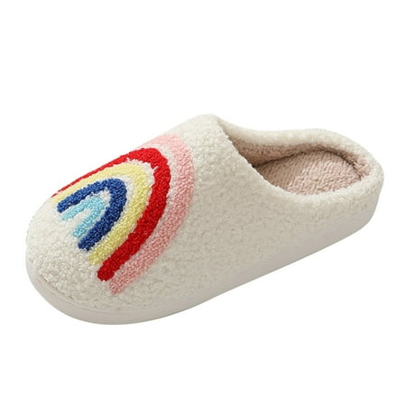 Xboschi Cozy Slippers for Women Comfortable Home Cute Cartoon Rainbow Winter Slippers For Men And Women Couples Thick Sole Warm Slippers
Xboschi Cozy Slippers for Women Comfortable Home Cute Cartoon Rainbow Winter Slippers For Men And Women Couples Thick Sole Warm Slippers