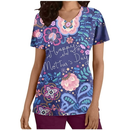 JGGSPWM Women s Scrub Tops Medical Nursing Uniform T-shirts V Neck Short Sleeve Tees Scrub Professional Mothers Day Holiday Cute Graphic Blouse Navy XL
JGGSPWM Women s Scrub Tops Medical Nursing Uniform T-shirts V Neck Short Sleeve Tees Scrub Professional Mothers Day Holiday Cute Graphic Blouse Navy XL
