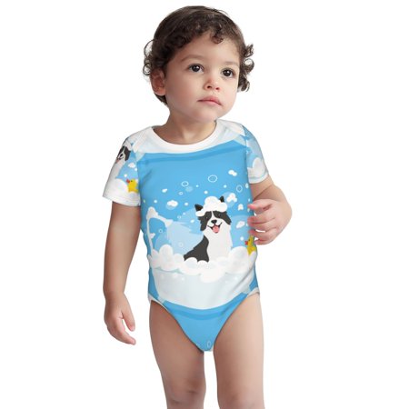 Haiem Collie in Bathtub Printed Unisex-Baby Short Sleeve Onesies Bodysuits Unisex Babies Snap-Up Rompers-6 Months
Haiem Collie in Bathtub Printed Unisex-Baby Short Sleeve Onesies Bodysuits Unisex Babies Snap-Up Rompers-6 Months