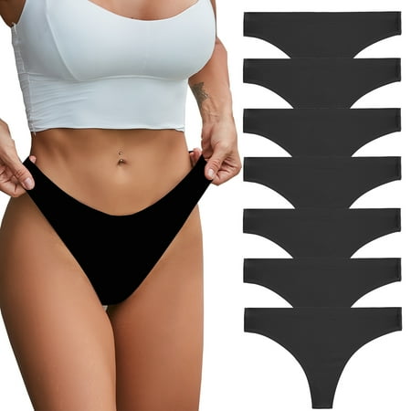 Finetoo Seamless Thongs for Women Sexy No Show Breathable Thong Underwear Invisible Hipster Low Rise Panties for Ladies XS-XL 7 Pack
Finetoo Seamless Thongs for Women Sexy No Show Breathable Thong Underwear Invisible Hipster Low Rise Panties for Ladies XS-XL 7 Pack