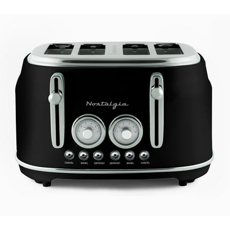 Nostalgia Classic Retro 4-Slice Toaster Black