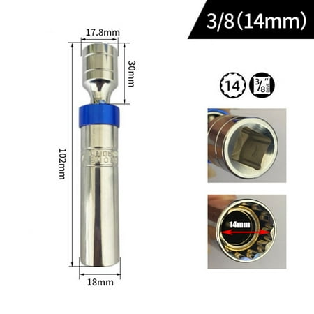 GLFILL 12 Point Remover Wrench Fire-Mouth Plug Socket Wrench Drives 14 16mm Removal
GLFILL 12 Point Remover Wrench Fire-Mouth Plug Socket Wrench Drives 14 16mm Removal