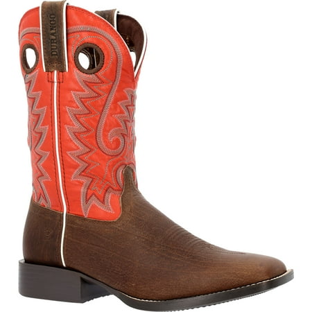 Durango® Westward™ Dark Hickory and Chili Red Western Boot Size 9(M)