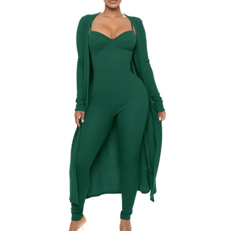 Women Autumn Suspender Jumpsuit Long Sleeve Loose Long Coats Casual Women Two Piece Bodysuit Set
Women Autumn Suspender Jumpsuit Long Sleeve Loose Long Coats Casual Women Two Piece Bodysuit Set
