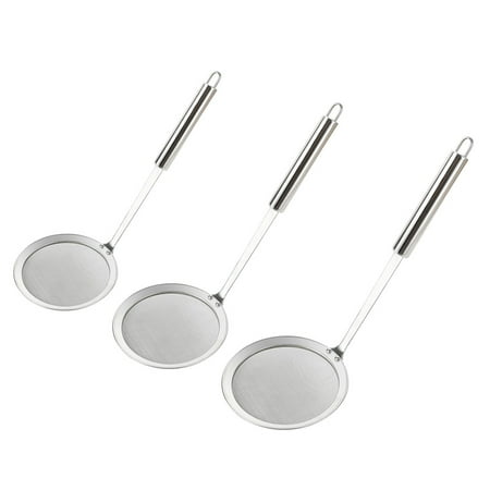 Rosarivae 3pcs Stainless Steel Skimmer Spoon with Handle Hot Pot Mesh Strainer Ladle Kitchen Skimming Fat Oil Filter Grease Gravy Thicken Net Leak Colander (Silver)
Rosarivae 3pcs Stainless Steel Skimmer Spoon with Handle Hot Pot Mesh Strainer Ladle Kitchen Skimming Fat Oil Filter Grease Gravy Thicken Net Leak Colander (Silver)