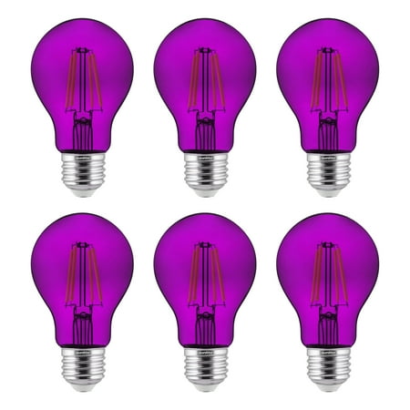 6-Pack Sunlite LED Transparent Purple A19 Filament Bulbs 4.5 Watts Dimmable UL Listed
6-Pack Sunlite LED Transparent Purple A19 Filament Bulbs 4.5 Watts Dimmable UL Listed