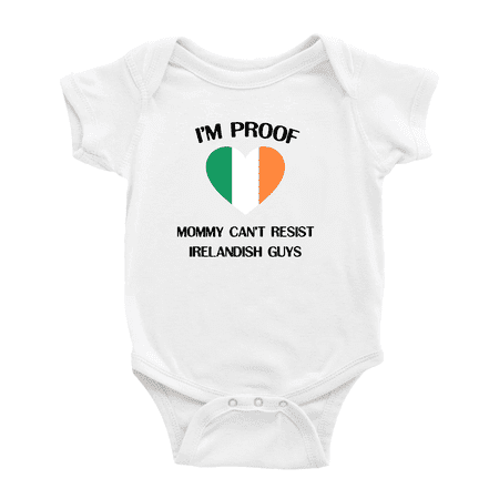 I m Proof Mommy Can t Resist Irelandish Guys Cute Baby Rompers Baby Bodysuit (White 18-24 Months)
I m Proof Mommy Can t Resist Irelandish Guys Cute Baby Rompers Baby Bodysuit (White 18-24 Months)