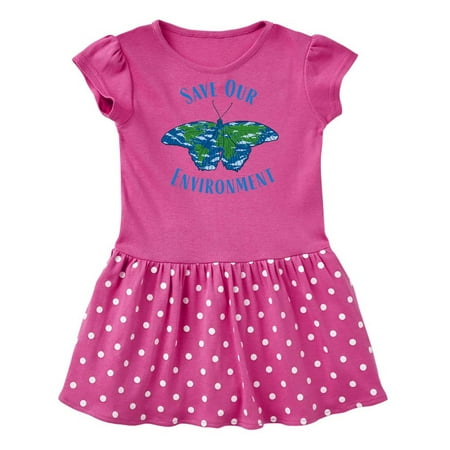 Inktastic Save Our Environment Earth Butterfly Gift Baby Girl Dress