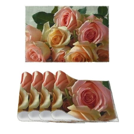 Vllo0ord Place Mats Set Heat Resistant Placemats for Dining Table Washable Table Mats Non-Slip Placemats for Kitchen Indoor/Outdoor Roses Flower Place Mat 11.8*17.7in
Vllo0ord Place Mats Set Heat Resistant Placemats for Dining Table Washable Table Mats Non-Slip Placemats for Kitchen Indoor/Outdoor Roses Flower Place Mat 11.8*17.7in