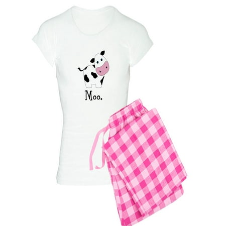 CafePress - Moo Cow Pajamas - Women s Light Pajamas