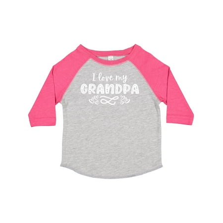 Inktastic I Love My Grandpa with Hearts Gift Toddler Boy or Toddler Girl T-Shirt