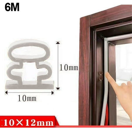 6M Self-adhesive Silicone Door Seal Strip for Soundproofing and Weatherproofing White
6M Self-adhesive Silicone Door Seal Strip for Soundproofing and Weatherproofing White
