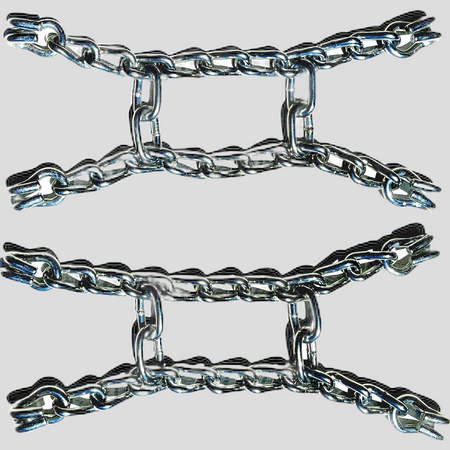 Tirechain Duo Cross Chains 3/8 Thick 12 Link Sold Per 2 Pieces Includes Hooks.
Tirechain Duo Cross Chains 3/8 Thick 12 Link Sold Per 2 Pieces Includes Hooks.
