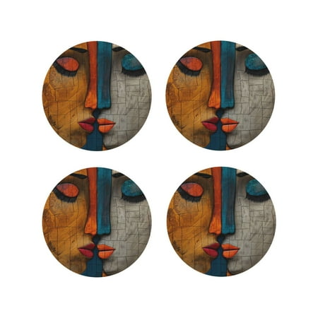 Honeii Abstract Colorful Duality Print Leather Coaster Set of 4 Ideal for Safeguarding Your Furniture from Drinks Spills and Effortless Cleanup-Round Shape
Honeii Abstract Colorful Duality Print Leather Coaster Set of 4 Ideal for Safeguarding Your Furniture from Drinks Spills and Effortless Cleanup-Round Shape