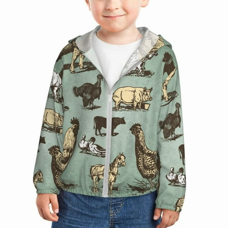 Lukts Vintage Farm Animals Print Children s Long-Sleeved Sun Protection Clothing Hooded Sweatshirts for Boys and Girls Outdoor Sports-3 Years
Lukts Vintage Farm Animals Print Children s Long-Sleeved Sun Protection Clothing Hooded Sweatshirts for Boys and Girls Outdoor Sports-3 Years