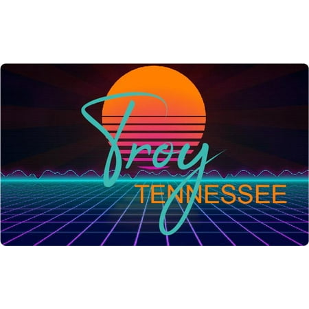 Troy Tennessee 4 X 2.25-Inch Fridge Magnet Retro Neon Design