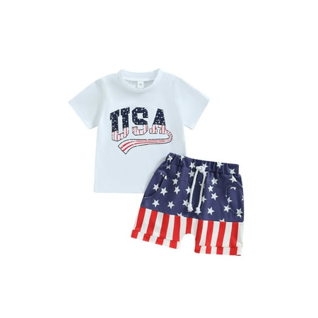 4th of July Outfits Toddler Baby Boys Summer 2 Pcs T-Shirt and Shorts Set Independence Day Infant Casual Clothes
4th of July Outfits Toddler Baby Boys Summer 2 Pcs T-Shirt and Shorts Set Independence Day Infant Casual Clothes