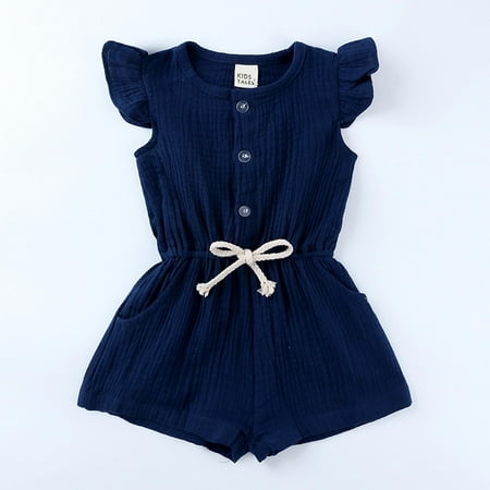 TUOBARR Summer Girls Infant Jumpsuit Overalls Cotton Linen Ruffles Kids Romper Clothing Blue (9Months-5Years)
TUOBARR Summer Girls Infant Jumpsuit Overalls Cotton Linen Ruffles Kids Romper Clothing Blue (9Months-5Years)