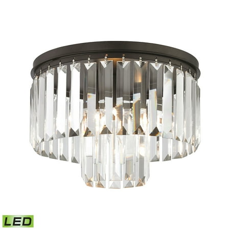 Palacial 1-Light Semi Flush in Oil Rubbed Bronze with Clear Crystal - Includes LED Bulb
Palacial 1-Light Semi Flush in Oil Rubbed Bronze with Clear Crystal - Includes LED Bulb