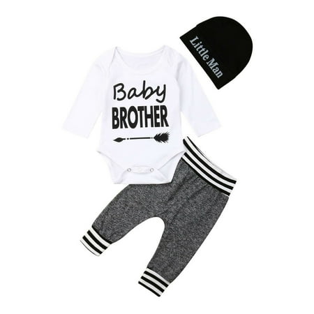 Canrulo Cute Newborn Infant Baby Boy Little Man Clothes Romper Bodysuit Pants Hat Outfits Baby Brother 6-12 Months
Canrulo Cute Newborn Infant Baby Boy Little Man Clothes Romper Bodysuit Pants Hat Outfits Baby Brother 6-12 Months