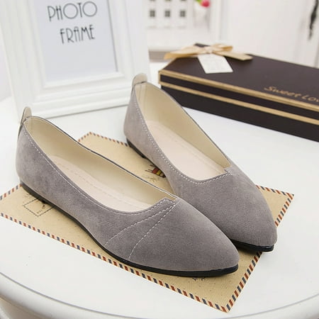 Women s Flats Ladies Comfy Shoes Soft Slip-On Casual Boat Shoes