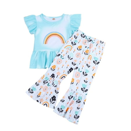 Xiulive Toddler Baby Girl Summer Fly Sleeve Round Neck Ruffle Hem Top And Floral Print Flared Pants Kids Classic Fit Matching sets
Xiulive Toddler Baby Girl Summer Fly Sleeve Round Neck Ruffle Hem Top And Floral Print Flared Pants Kids Classic Fit Matching sets
