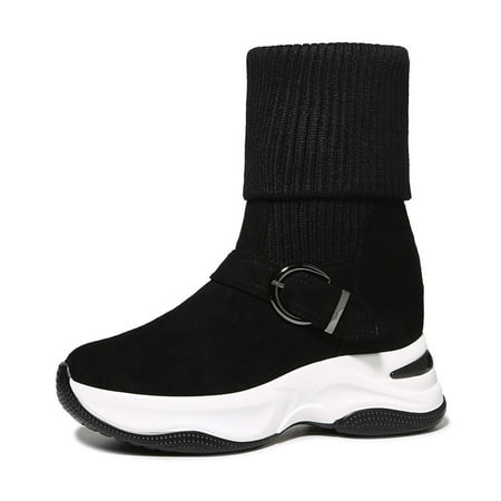 Women‘s Platform Wedge Ankle Stretch Ankle Boots Comfortable Buckle Belt Slip-on Shoes Thermal Solid Color Shoes
Women‘s Platform Wedge Ankle Stretch Ankle Boots Comfortable Buckle Belt Slip-on Shoes Thermal Solid Color Shoes