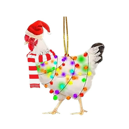 ZTTD Christmas Chicken Acrylic Decorations 2022 Christmas Tree Decorations With Christmas Scarf Chicken Christmas Decorations Pendant
ZTTD Christmas Chicken Acrylic Decorations 2022 Christmas Tree Decorations With Christmas Scarf Chicken Christmas Decorations Pendant