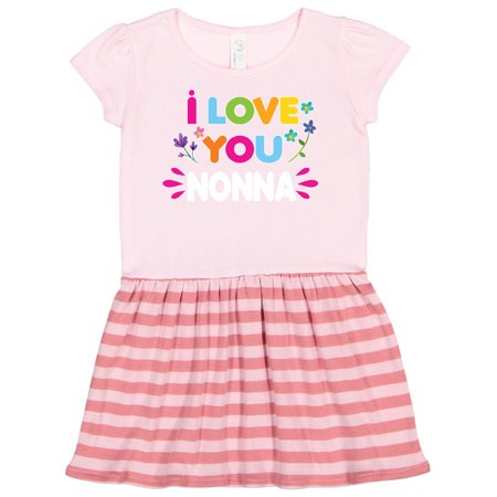 Inktastic I Love You Nonna with Flowers Gift Toddler Girl Dress