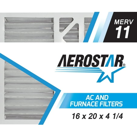 Aerostar 16x20x4 1/4 MERV 11 Carrier Replacement Pleated Air Filter 16x20x4 1/4 Box of 2
Aerostar 16x20x4 1/4 MERV 11 Carrier Replacement Pleated Air Filter 16x20x4 1/4 Box of 2