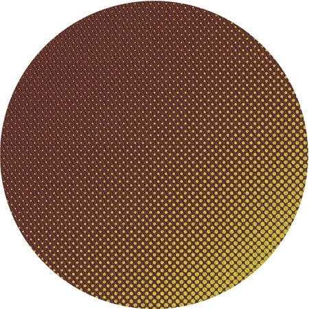 Ahgly Company Indoor Round Patterned Vermilion Red Area Rugs 6 Round