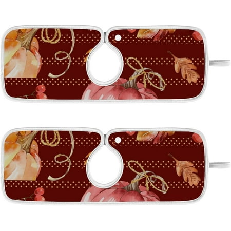 Autumn Pumpkin Maple Kitchen Sink Splash Guard 2 Packs Faucet Absorbent Mats Happy Thanksgiving Faucet Handle Drip Catcher Quickly Drying Mat for Kitchen Counter Bathroom 23.6*5.5in
Autumn Pumpkin Maple Kitchen Sink Splash Guard 2 Packs Faucet Absorbent Mats Happy Thanksgiving Faucet Handle Drip Catcher Quickly Drying Mat for Kitchen Counter Bathroom 23.6*5.5in