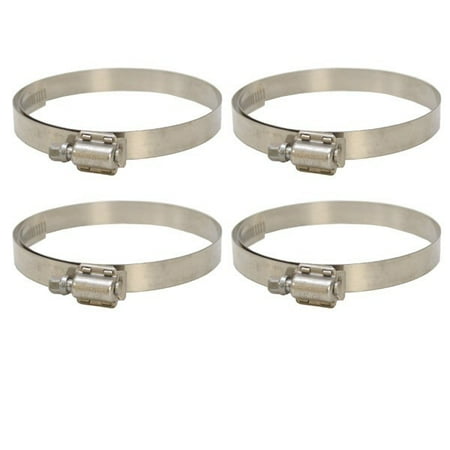 Jet Breeze Boat Exhaust Hose Clamps | 4 5/8 - 5 1/2 Inch Marine (Set of 4)