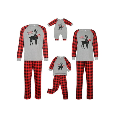 Thaisu Matching Family Pajamas Sets Christmas PJ s with Deer Long Sleeve Tee and Plaid Pants Loungewear
Thaisu Matching Family Pajamas Sets Christmas PJ s with Deer Long Sleeve Tee and Plaid Pants Loungewear