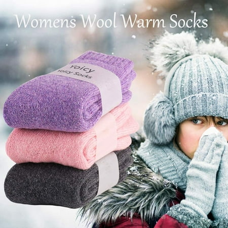 Socks For Women And Men VSONTOR Women S Super Thick Wool Socks Soft Warm Comfortable Casual Winter (3 Pack) Gray Purple Pink W2032
Socks For Women And Men VSONTOR Women S Super Thick Wool Socks Soft Warm Comfortable Casual Winter (3 Pack) Gray Purple Pink W2032