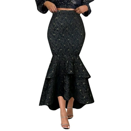 Jean Skirts for Women Women s Elegant Slim Show Thin Gold Lace Wrap Fishtail Skirt Table Skirt Rainbow
Jean Skirts for Women Women s Elegant Slim Show Thin Gold Lace Wrap Fishtail Skirt Table Skirt Rainbow