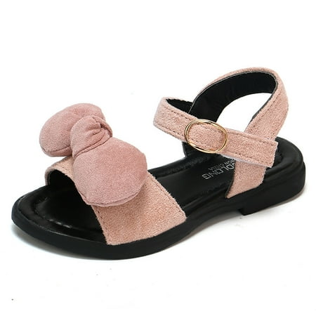 Summer Toddler Kids Baby Girls Sandals Bowknot Roman Sandals Princess Shoes Child Footwear