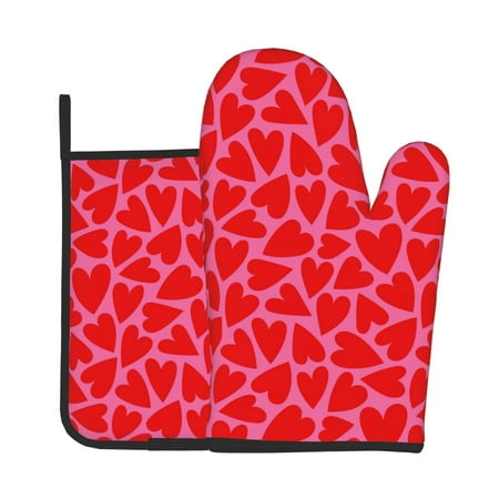 Vsdgher Love Heart Oven Mitts and Pot Holders 2 pcs Set High Heat Resistant Kitchen Oven Glove for Baking and Cooking
Vsdgher Love Heart Oven Mitts and Pot Holders 2 pcs Set High Heat Resistant Kitchen Oven Glove for Baking and Cooking