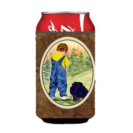Little Boy With His Pomeranian Can Or bottle sleeve Hugger - 12 oz.
