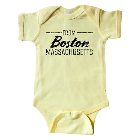 Inktastic From Boston Massachusetts in Black Distressed Text Gift Baby Boy or Baby Girl Bodysuit
Inktastic From Boston Massachusetts in Black Distressed Text Gift Baby Boy or Baby Girl Bodysuit