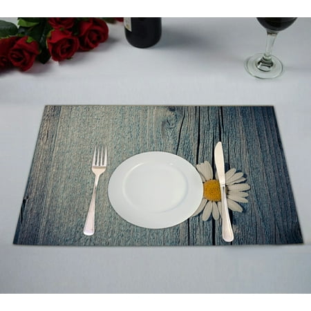 ABPHQTO Wild Chamomile Flower On Blue Wooden Floral Rural Placemat 12x18 Inch Set of 2 Table Placemats
ABPHQTO Wild Chamomile Flower On Blue Wooden Floral Rural Placemat 12x18 Inch Set of 2 Table Placemats