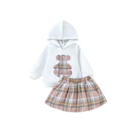 Nokpsedcb Spring Toddler Girl Clothing Bear Print Hooded Sweatshirt Plaid A-Line Skirt Casual 2PCS Set Pink 9-12 Months
Nokpsedcb Spring Toddler Girl Clothing Bear Print Hooded Sweatshirt Plaid A-Line Skirt Casual 2PCS Set Pink 9-12 Months